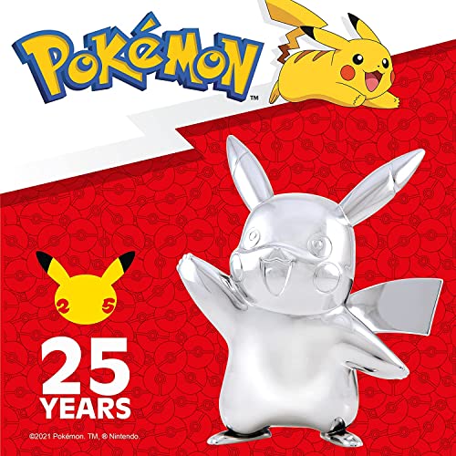Pokemon Figura de Pikachu 7,62 cm, Color Plateado (Jazwares PKW2394)