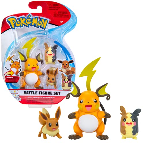Pokemon Figuras 5-8 cm, Raichu Eevee & Morpeko – Juguetes Pokemon Nueva 2021 – Figuras Pokemon - Licenciado Oficialmente Pokemon Juguetes