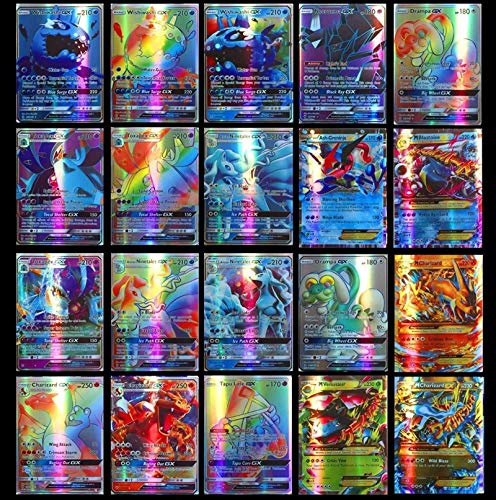 Pokémon - Juego de tarjetas de felicitación (100 unidades, 95 GX + 5 Mega Trading Cards