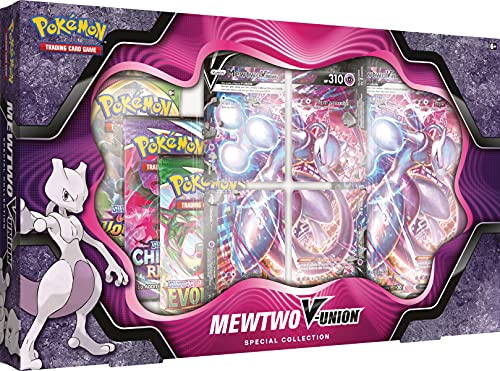 Pokémon Mewtwo / Greninja / Zacian V Union Box, Juego de Cartas para 2 Jugadores a Partir de 6 años, más de 10 Minutos de Tiempo de Juego