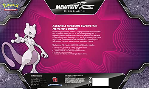 Pokémon Mewtwo / Greninja / Zacian V Union Box, Juego de Cartas para 2 Jugadores a Partir de 6 años, más de 10 Minutos de Tiempo de Juego