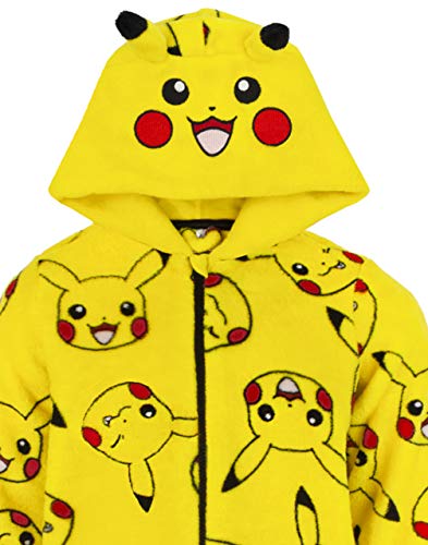 Pokemon Onesie Boys Pikachu Amarillo 3D Orejas Niños Todos En Un Pijamas PJs 9-10 años