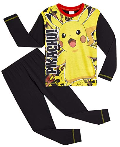 Pokemon Pijamas para niños PJs Pikachu 5-6 7-8 9-10 11-12 años (9-10 años)