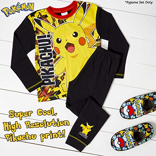 Pokemon Pijamas para niños PJs Pikachu 5-6 7-8 9-10 11-12 años (9-10 años)
