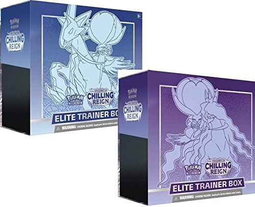 Pokemon Sword & Shield Chilling Reign Elite - Juego de cartas coleccionables, caja de entrenamiento