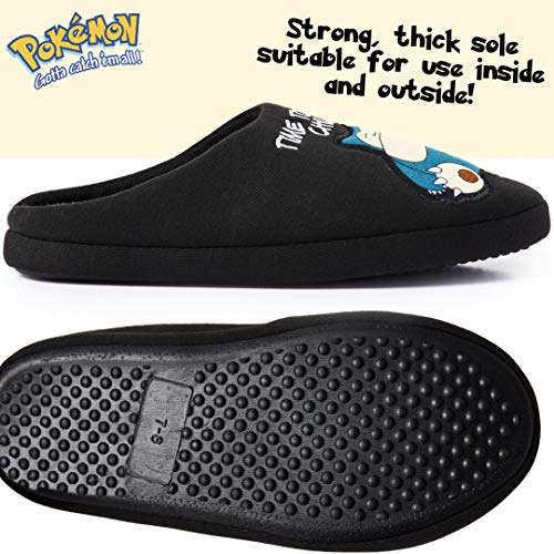 Pokemon Zapatillas de Estar En Casa Hombre Diseño Snorlax y Pikachu, Merchandising Oficial Pokemon, Zapatilla Invierno Suela Goma Dura Interior Exterior, Regalos para Hombres Padres (40/41 EU)