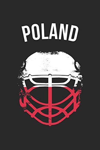 Poland Hockey Notebook - Poland Flag Hockey Helmet - Gift for Poland Player - Hockey Diary: Medium College-Ruled Journey Diary, 110 page, Lined, 6x9 (15.2 x 22.9 cm)