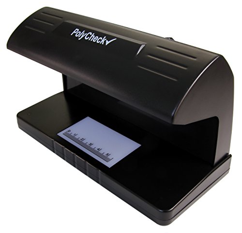 PolyCheck Detector de billetes falsos UV 2 en 1 con 2 bombillas DuraBulb de repuesto
