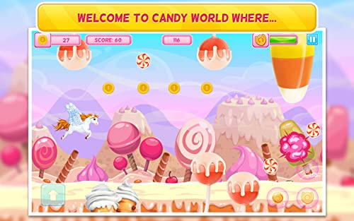 Pony in Candy World : Adventure Arcade Game : Free