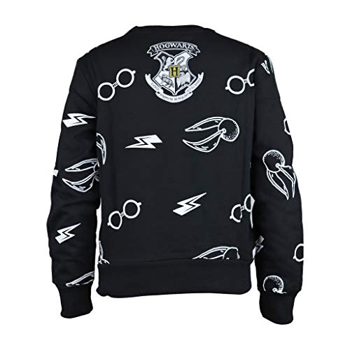 Popgear Crewneck Sweatshirt Sudadera, Negro, 10-11 Años para Niños