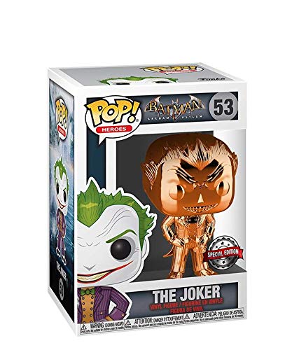 Popsplanet Funko Pop! Heroes – Batman Arkham Asylum – The Joker (Arkham Asylum) (Orange Chrome) Exclusive to Special Edition #53