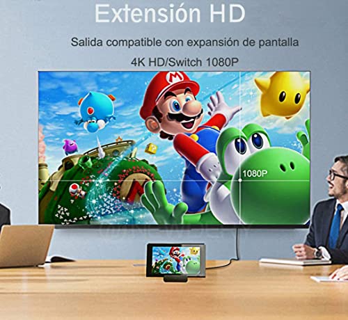 porcyco Switch TV Dock Soporte de Carga Portátil para Nintendo Switch Switch Compacto a Adaptador Hdmi Puerto de Entrada de Alimentación USB C Puerto USB 3. 0 Y Hdmi-Blue