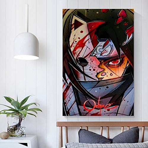 Póster artístico de Naruto The Broken Bond Itachi y arte de pared, póster moderno para decoración de dormitorio familiar, 30 x 45 cm