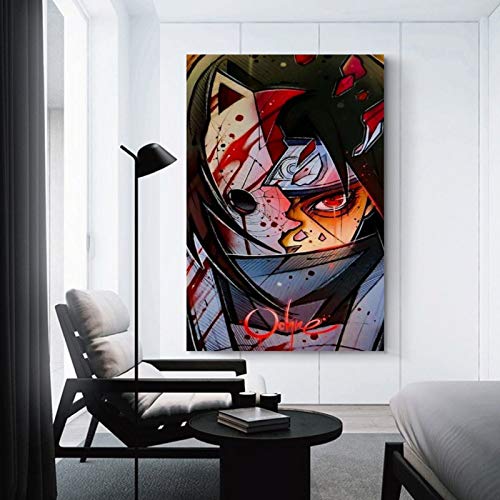 Póster artístico de Naruto The Broken Bond Itachi y arte de pared, póster moderno para decoración de dormitorio familiar, 30 x 45 cm