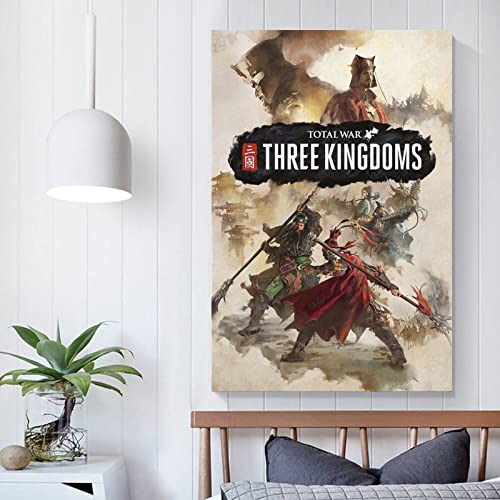 Póster de juego de Total War Three Kingdoms, póster de arte en lienzo y arte de pared, diseño moderno de dormitorio familiar de 20 x 30 pulgadas (50 x 75 cm)