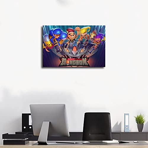 Póster de lona clásico de juego popular Enter The Gungeon 7 para dormitorio, deportes, paisaje, decoración de habitación, regalo de 60 x 90 cm