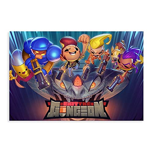 Póster de lona clásico de juego popular Enter The Gungeon 7 para dormitorio, deportes, paisaje, decoración de habitación, regalo de 60 x 90 cm