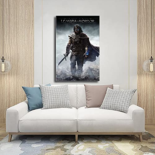 Póster popular de la Tierra Media Shadow of Mordor, 2 póster de lona para decoración de la pared, para sala de estar, dormitorio, decoración sin marco: 40 x 60 cm