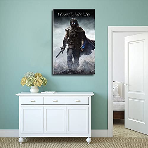 Póster popular de la Tierra Media Shadow of Mordor, 2 póster de lona para decoración de la pared, para sala de estar, dormitorio, decoración sin marco: 40 x 60 cm
