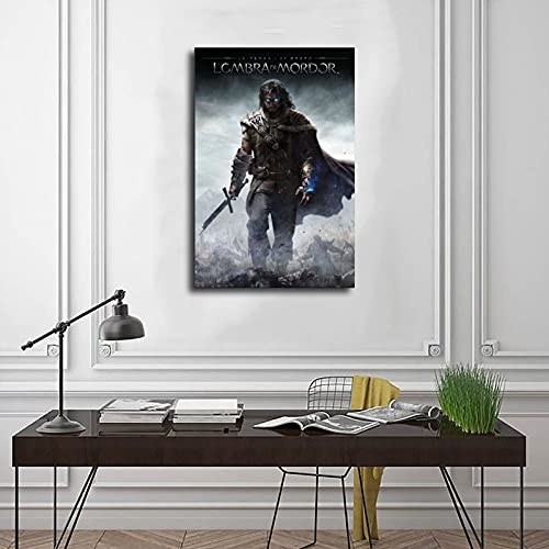 Póster popular de la Tierra Media Shadow of Mordor, 2 póster de lona para decoración de pared, para sala de estar, dormitorio, decoración de 30 x 45 cm