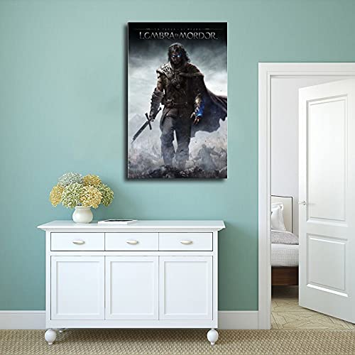 Póster popular de la Tierra Media Shadow of Mordor, 2 póster de lona para decoración de pared, para sala de estar, dormitorio, decoración de 30 x 45 cm