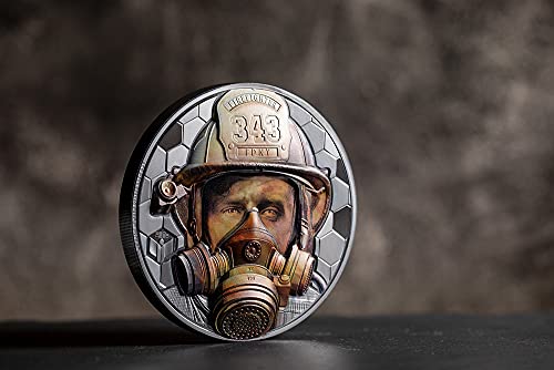 Power Coin Firefighter Real Heroes 1 Kg Kilo Moneda Plata 100$ Cook Islands 2021