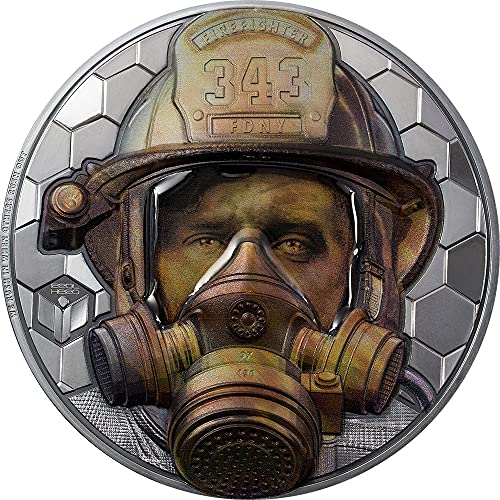 Power Coin Firefighter Real Heroes 1 Kg Kilo Moneda Plata 100$ Cook Islands 2021
