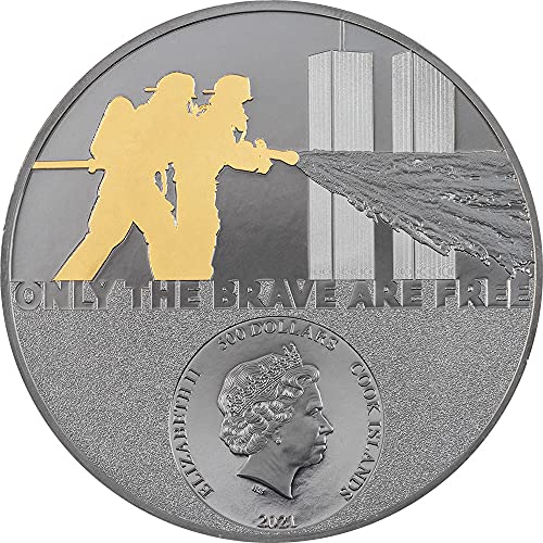 Power Coin Firefighter Real Heroes 5 Oz Moneda Oro 500$ Cook Islands 2021