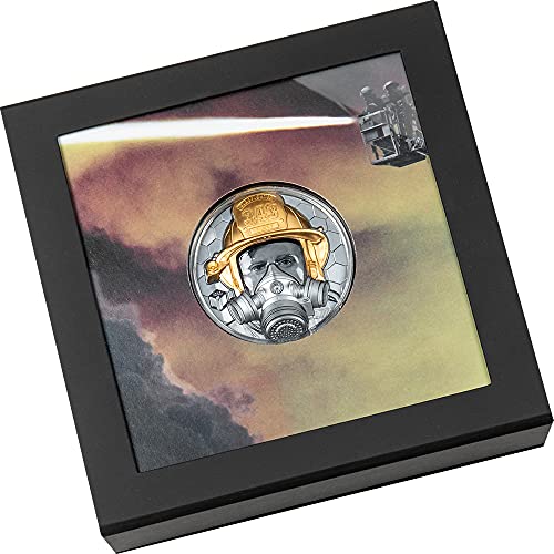 Power Coin Firefighter Real Heroes 5 Oz Moneda Oro 500$ Cook Islands 2021