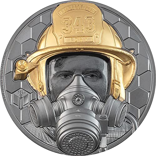 Power Coin Firefighter Real Heroes 5 Oz Moneda Oro 500$ Cook Islands 2021