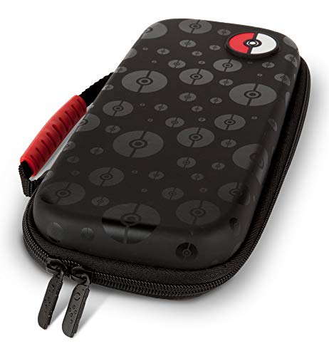 PowerA - Estuche protector para Nintendo Switch, con asa de transporte, licencia oficial, diseño de Poké Ball, color negro