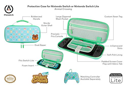 PowerA - Estuche Protector para Nintendo Switch o Nintendo Switch Lite, diseño de Animal Crossing
