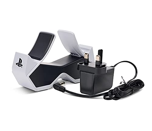 PowerA Twin Charging Station for 2 x DualSense Wireless Controllers, Double Charger for Sony PlayStation 5 Gamepads (Grey/Black)