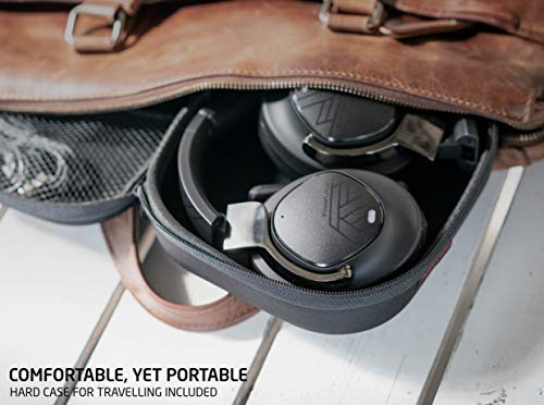 PowerLocus Auriculares con Active Cancelación de Ruido, Auriculares Bluetooth con Diadema, 70h de música, Auriculares Inalámbricos, Cascos Plegable, con Alta Fidelidad y Graves Profundos, Micrófono