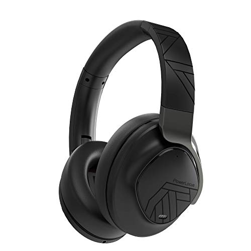 PowerLocus Auriculares con Active Cancelación de Ruido, Auriculares Bluetooth con Diadema, 70h de música, Auriculares Inalámbricos, Cascos Plegable, con Alta Fidelidad y Graves Profundos, Micrófono
