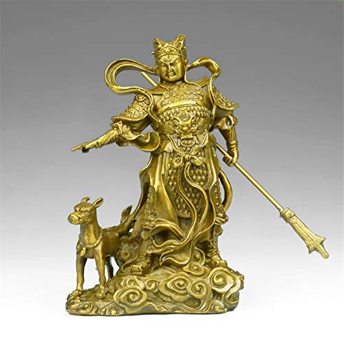 Powzz ornament Decorativa Interior Bronce Puro, Estatua De Bronce De Erlang Shen Yang Yang, Erlang, Un Pequeño Adorno De Bronce, Alrededor De 18 * De Largo 12 * De Ancho 7Cm