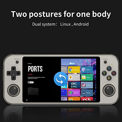 POXIAO RG552 Retro Handheld Game, 5.36 Inches Handheld Game Console Open Source Linux Android 7.1 Dual System Game Controller Juegos clásicos incorporados