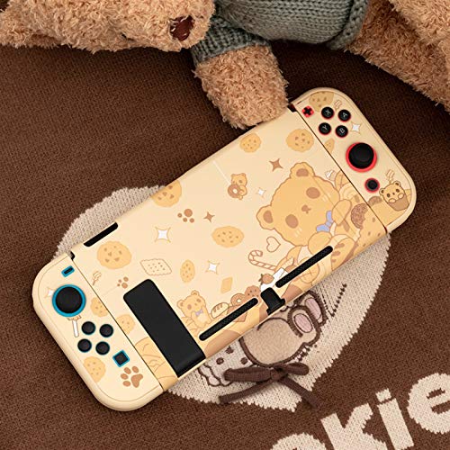 PPCAK Switch Shell Mousse Bear Dibujos Animados Lindo Liga de Hadas Funda Dura Atrás Girp Shell For Switch