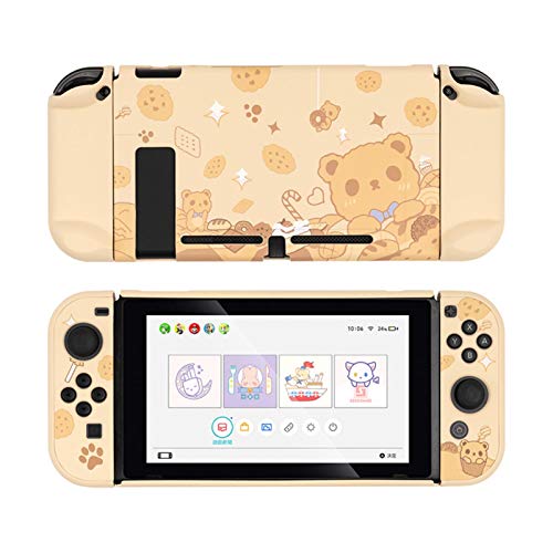 PPCAK Switch Shell Mousse Bear Dibujos Animados Lindo Liga de Hadas Funda Dura Atrás Girp Shell For Switch
