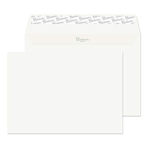 Premium Business - Paquete de sobres con cierre autoadhesivo (C5, 162 x 229 mm, papel de 120 g/m², 50 unidades), color blanco