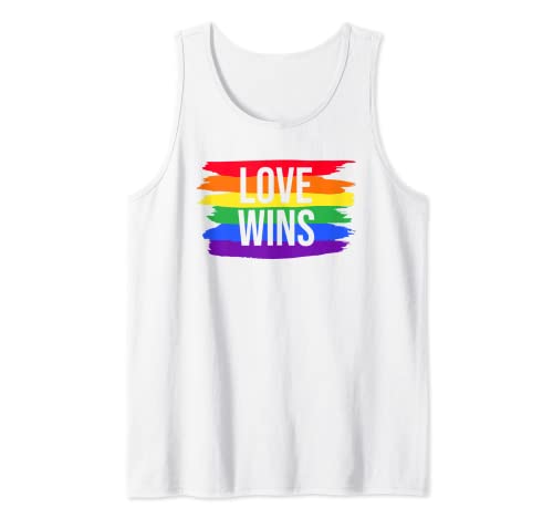 Pride Love Wins Pride Flag LGBTQ Support Men Women Kids Camiseta sin Mangas