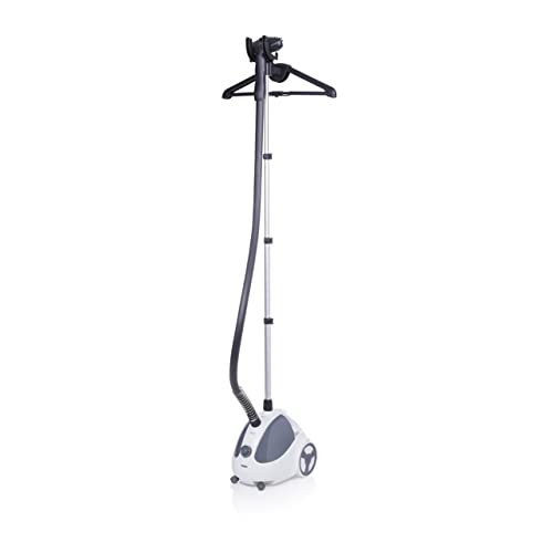 Princess 332834 Plancha de vapor, barra para colgar ajustable, calienta en 45 segundos, mata las bacterias y los ácaros del polvo, puede usarse para hacer productos hipoalergénicos, 1500 W