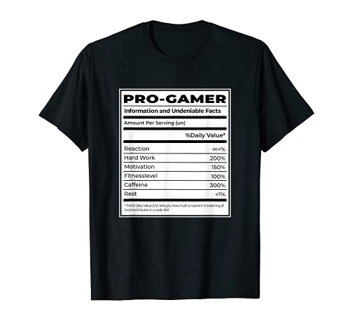 Pro-Gamer Características gamer gaming para consolas jugadores. Camiseta