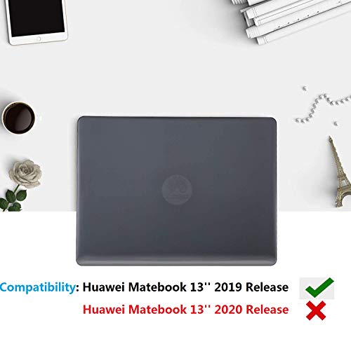 ProCase Carcasa Gomosa para Huawei MateBook 13", Funda Dura Ultra Delgada con Revestimiento Engomado para Huawei MateBook 13 Pulgadas 2018 2019 -Negro