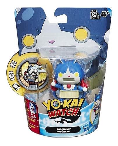 Productos Licenciados Yo-Kai Watch - Figura Robonyan (Hasbro) | Figura con Medalla 6cm