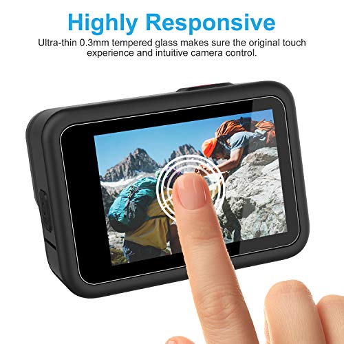 Protector de Pantalla para GoPro Hero 10/Hero 9 Black [6 Piezas],Protectores Pantalla de Vidrio Templado Ultra Claro y Lente y Pantalla Frontal LCD para GoPro 10/GoPro 9 Black, Cada 2 Piezas