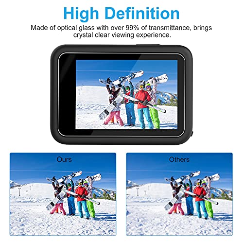 Protector de Pantalla para GoPro Hero 10/Hero 9 Black [6 Piezas],Protectores Pantalla de Vidrio Templado Ultra Claro y Lente y Pantalla Frontal LCD para GoPro 10/GoPro 9 Black, Cada 2 Piezas