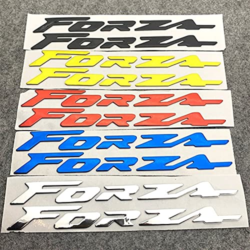 Protector Tanque Etiqueta engomada de la Motocicleta de la Insignia Emblem Forza 3D para Honda Forza 125 300 350 Logo Mark Symbol Side Fairing Horizon 2 4 7 Motorsport (Color : Blue)