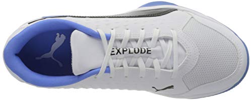 PUMA Explode 2, Zapatillas de Fútbol Unisex Adulto, Blanco White Black/Blue Glimmer, 43 EU