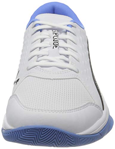 PUMA Explode 2, Zapatillas de Fútbol Unisex Adulto, Blanco White Black/Blue Glimmer, 43 EU